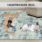 6x9 Area Rugs for Living Room Washable Rug: Anti-Skid Abstract Modern Living - Image 6