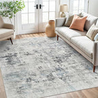 6x9 Abstract Area Rugs for Living Room 6 x 9 Washable Non Slip Low Pile Gray by Soalmost