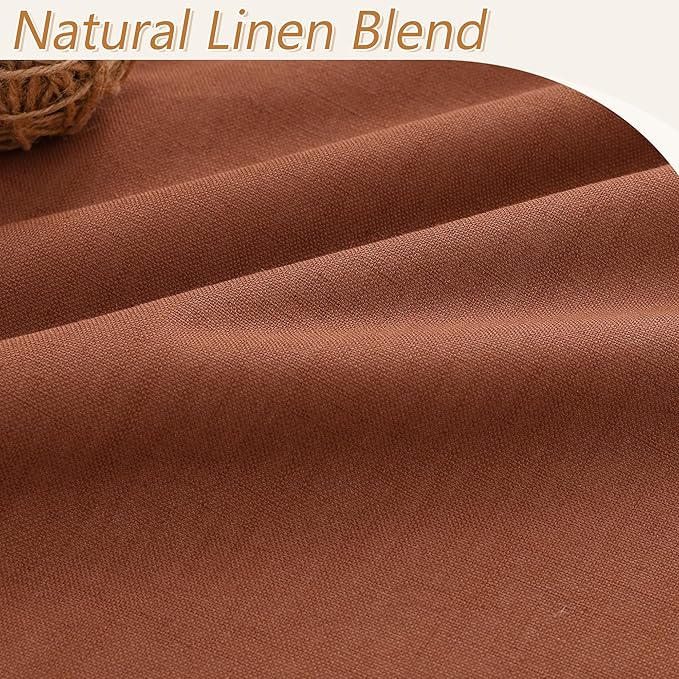 Guken Terracotta 100% Blackout Curtains 108 Inch Length 2 Panels Set Fall - Image 3