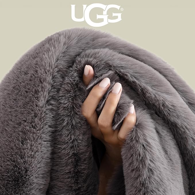 UGG Euphoria Faux Fur Throw Blanket, Oversized Soft Throw - Image 4