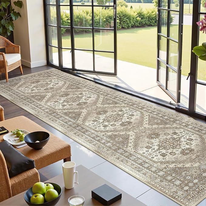 Kitchen Runner Rug Non Slip Washable 2.5x10, Soft Ultra-Thin Entryway Rug by Restydon
