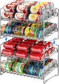 Simple Houseware 2 Tier Stackable Can Rack, Silver, 2 Pack