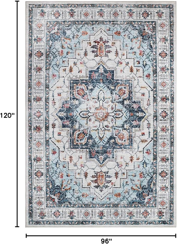 Madane Washable Rug 8x10 Area Rugs - Image 2