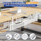 Cable Management Under Desk - 25.2" Open Slots No Dill Cable Tray