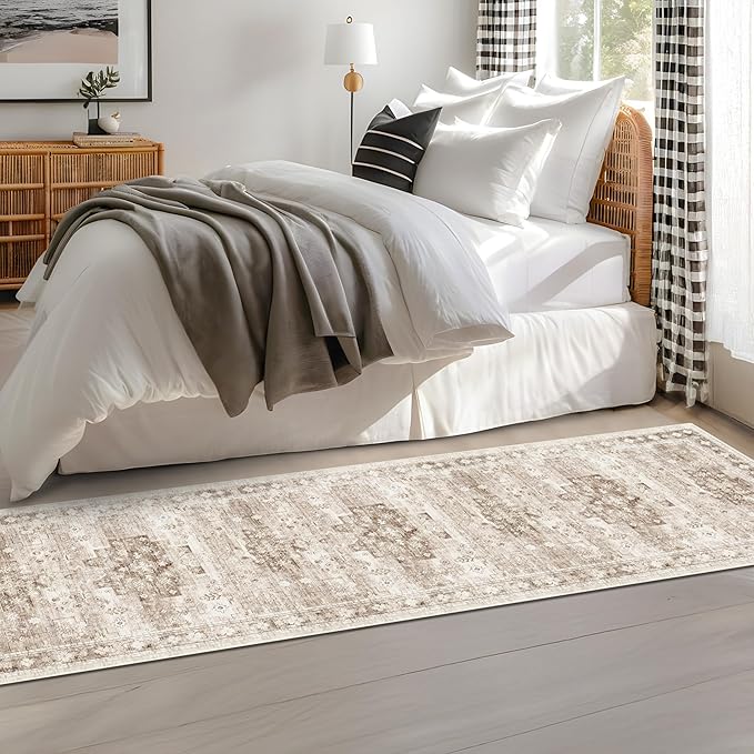 Hazo Haus Boho 2x7 Long Runner, Neutral Farmhouse Hallway Rug, Small Throw - Image 9