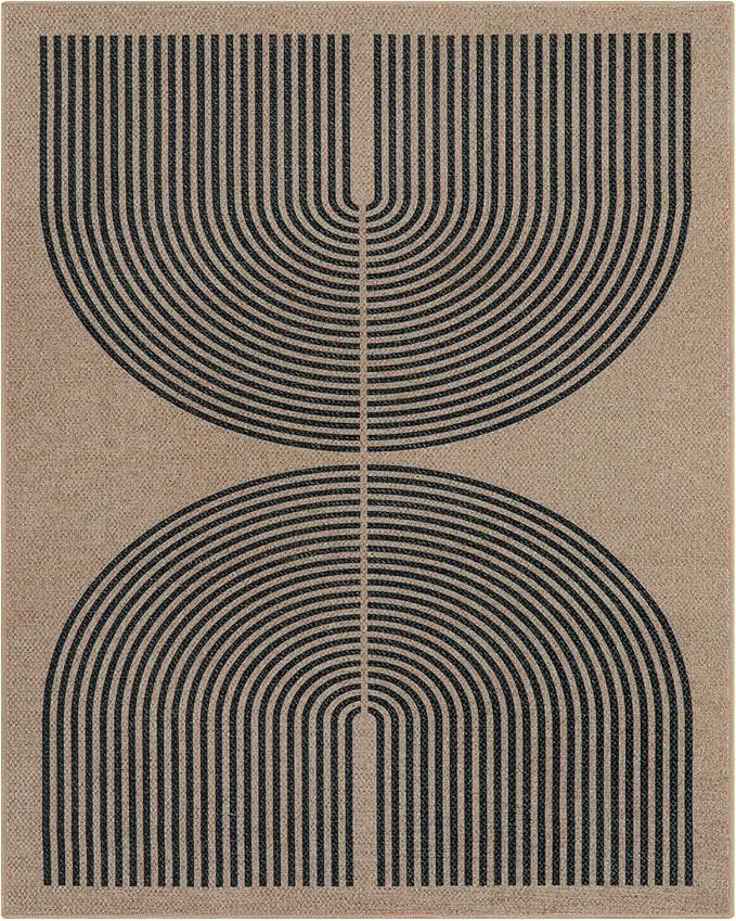 Lahome Enfys Modern Rainbow Easy Jute 9x12 Rug, Large Outdoor Patio Rug - Image 8