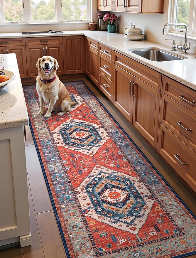 SERISSA Runner Rug for Hallways, 3x8 Washable Non Slip Kitchen Runner Rug - Image 3