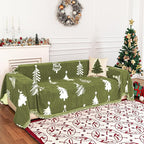 MYSKY HOME 71"X118" Loveseat Christmas Couch Cover, Sectional Sofa Covers Sofa by MYSKYHOME