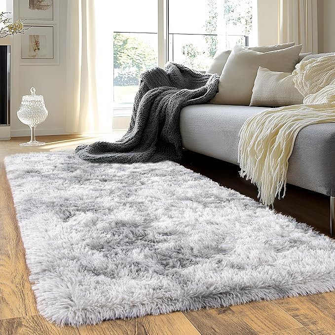 Runner Rugs for Bedroom 2x6 Rug Runners for Hallways Non Slip Soft Shag Bedside by Quntue