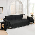 MYSKY HOME Black Couch Covers, Couch Cover 2 Cushion Sofa Pet Couch Cover by MYSKYHOME
