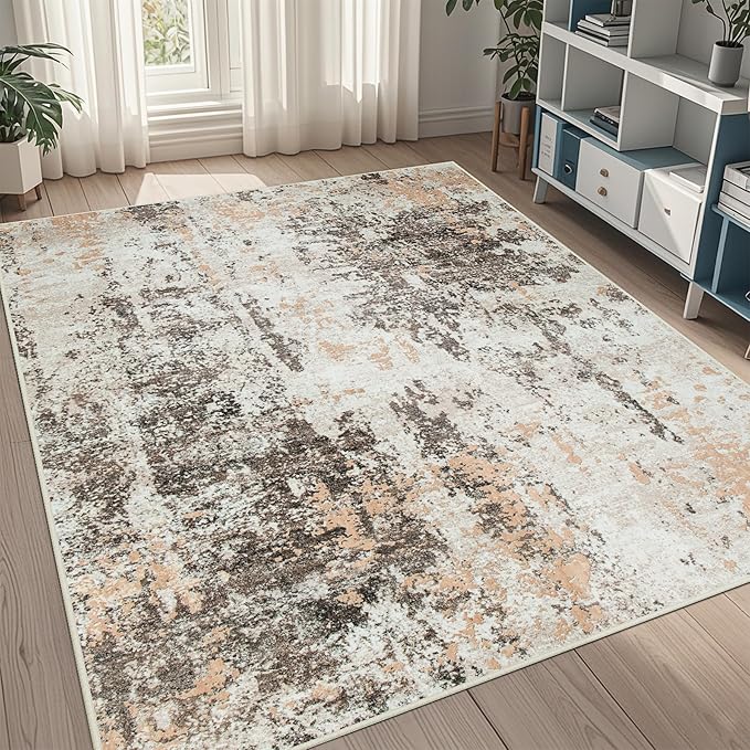 5x7 Area Rugs for Living Room Rug Washable: Abstract Rug for Dining Room by Aelenmu