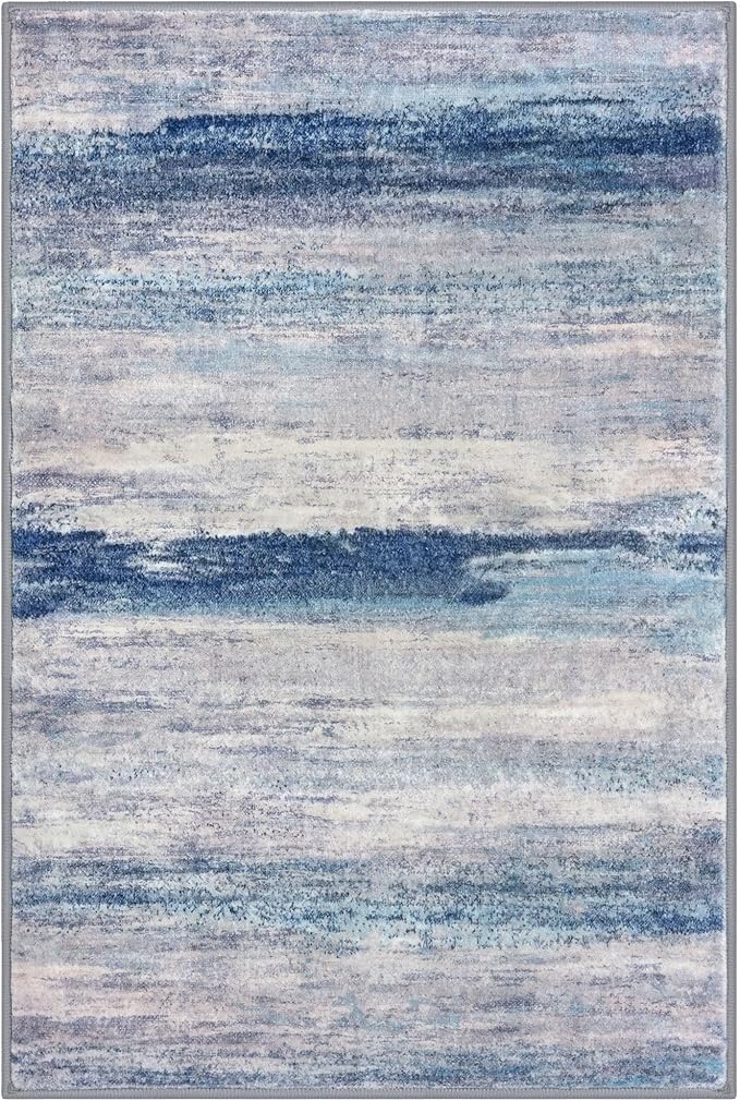 KOZYFLY Washable Area Rug 5x7 Modern Ombre Thin Rugs - Image 8