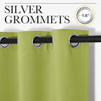 NICETOWN Fresh Green Blackout Curtains 96 inches Length - Image 2