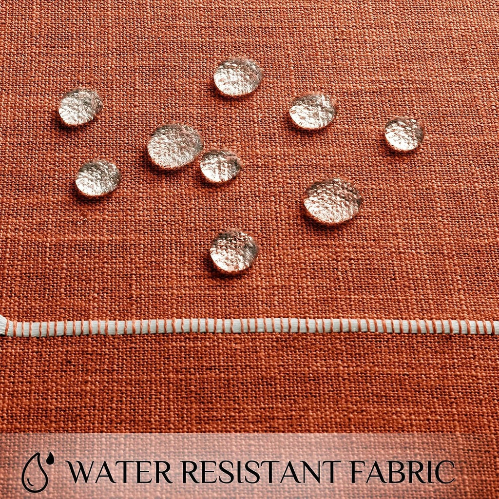 Softalker Fall Linen Rectangle Tablecloth with Tassel, 55 x 120 Inch