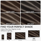 Extra Long Curtain Chocolate Morden Linen Blend Light Filtering Back Tab - Image 4