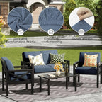 8Pcs Outdoor Cushion Covers, Patio Cushion Covers, Stretch Elastic Slipcovers - Image 4