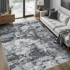 Area Rugs 6x9 for Living Room: Washable Rug Modern Abstract Neutral Soft by pmtsns