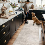 Hallway 2x8 Washable Runner Rug: Abstract Stain Resistant Entryway Kitchen Area - Image 2