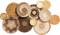 Laquedecraft Basket Wall Decor Set of 12, Natural Handwoven Wicker