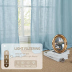 LAMIT Sheer Linen Curtains 63 Inch - Image 4