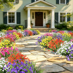 24PCS Artificial Outdoor Flowers, UV Resistant Plastic Flowers