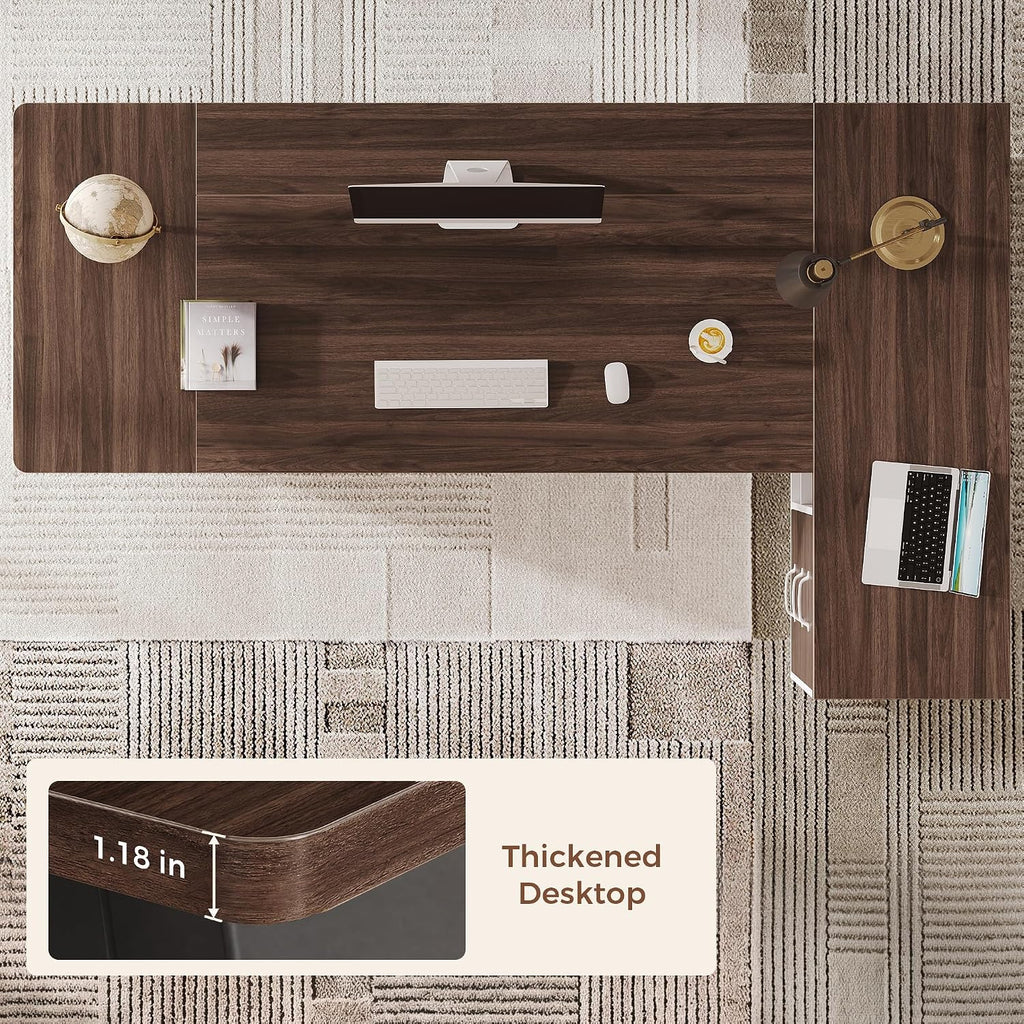 Jocoevol 78.7" L-Shaped Executive Desk, Extra Large Home Office Desk