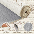 Nakagishi Round Rug Boho Area Rugs: 5x5 Washable Large Circle Neutral Soft - Image 3