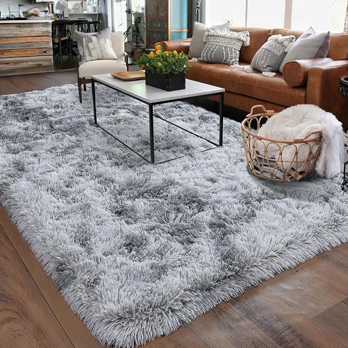 Rugs for Living Room 5x7, Soft Shaggy Modern Shag Area Rug for Bedroom by Quntue