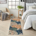 Nourison Home Aloha Indoor/Outdoor Blue Green 2'3" x 8' Area Rug, Easy Cleaning, Non Shedding, Bed Room, Living Room, Dining Room, Backyard, Deck, Patio (2x8)