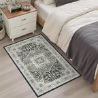 Madane Washable Area Rug 2x3, Small Entryway Rug Non-Slip Vintage Door Mat - Image 3