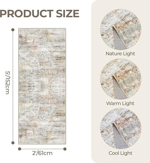 2x5 Rug Runner Washable for Entryway, Soft Bathroom Rugs - Image 2