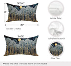 Rustic William Morris Inspired Forest Green Moon Decor Pillow Covers 12x20 - Image 2