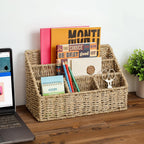 Mail Organizer Countertops, Desk Organizer Bills Organizer, Mail Sorters Organizers, Pencil Holder Magazine File Holder, Desk Organizer and Accessories(Seagrass)