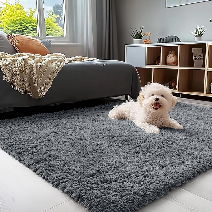 OLANLY 4x12 Area Rugs for Living Room Bedroom, Machine Washable Soft Fluffy - Image 3