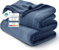 Bedsure GentleSoft Fleece Blanket California King Mineral Blue by BEDSURE