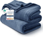 Bedsure GentleSoft Fleece Blanket California King Mineral Blue by BEDSURE