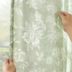 jinchan Linen Floral Curtains for Living Room - Image 7
