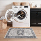 Washable 2x3 Entryway Area Rug: Vintage Soft Thin Door Mat - Image 2