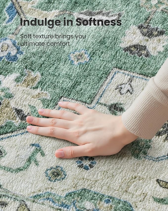 AMADA HOMEFURNISHING 2x5 Washable Runner Rug, Low-Profile Kitchen Rugs - Image 6