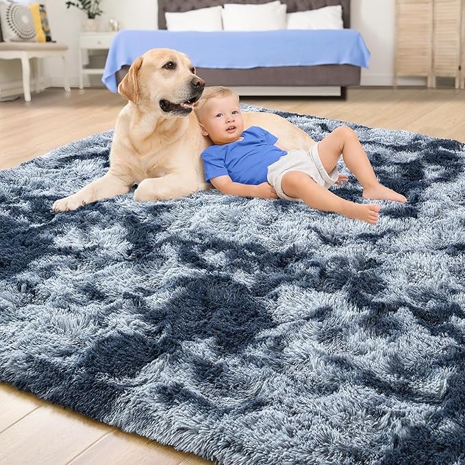 Tepook Soft Fluffy Rugs for Living Room, 5x8 Shaggy Area Rug for Bedroom - Image 4