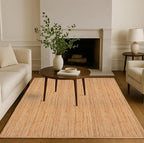 Hausattire Hand Woven Jute Braided Rug, Reversible Boho Entry Area Rugs - Image 2