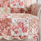 Great Bay Home Reversible Floral Patchwork Recliner Furniture Protector - Image 2