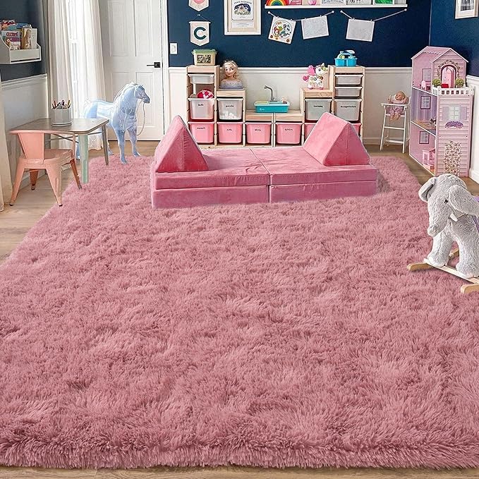 Rugs for Living Room 9x12, Soft Shaggy Modern Shag Area Rug for Bedroom by Quntue