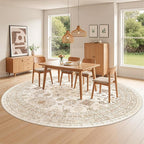 zesthome 8ft Round Rugs for Living Room, Non-Slip Washable Round Area Rugs - Image 3