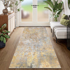 Beige Gold Rug Runners for Hallways Kitchen Non Slip Washable 2x6 Entryway Runner Rugs with Rubber Backing 6ft Long Carpet Runner for Laundry Room Bedroom, Low Pile Stain & Fade Resistant