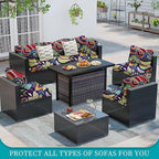12 Pcs Stretch Patio Cushion Covers, Outdoor Couch Covers Replacement, Outdoor - Image 4