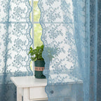 YJ YANJUN Vintage Lace Curtains 96 Inches Long-Victorian Floral Pattern Dusty - Image 4