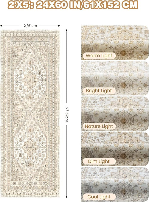 2x5 Rug Runner Washable for Entryway, Soft Bathroom Rugs - Image 2