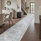 Washable Runner Rug 2.5x14, Non-Slip Long Hallway Runner by Restydon