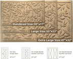 Beige Leaves Outdoor Indoor Entrance Door mat, Absorbent Durable Heavy Duty - Image 3